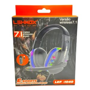 Headset Gamer Rgb Usb Fone De Ouvido Com Led Pc Xbox Ps4 Cor Preto