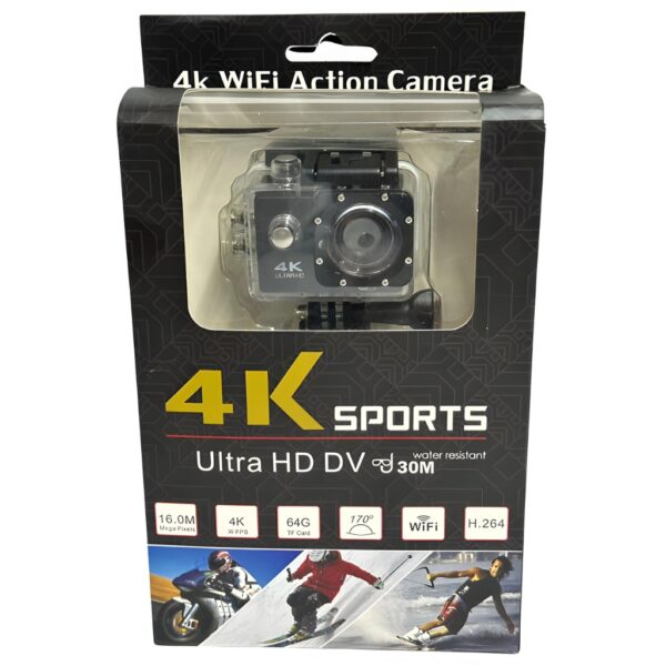 Câmera Filmadora Action Pro 4K Sports ULTRA-HD Wi-fi Esporte Subaquático Controle Remoto Capacete Impermeável