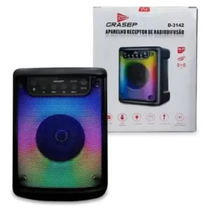 Caixinha De Som Bluetooth Grasep D 3142 - 10w Fm Sd Usb Tws