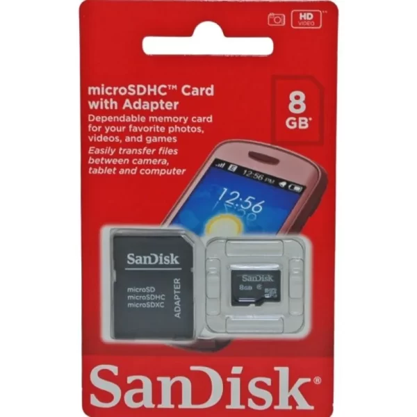 Sandisk Cartão de memória 8GB Micro SDHC