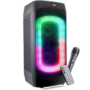 Caixa Som Bluetooth TWS 30W LED RGB Karaoke Grasep D-s32