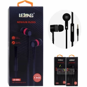 Fone de Ouvido Lelong Nenhum Ruido le0201 com Microfone