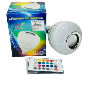 Lampada Musical Bulb Led Colorida RGB E Caixa De Som Via Bluetooth